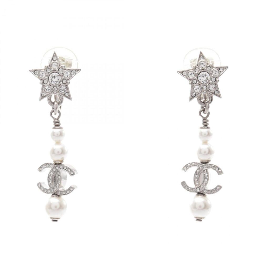Chanel Coco Mark Star Swing B20P Earrings - Jewelry, Metal, Rhinestone, Faux ...